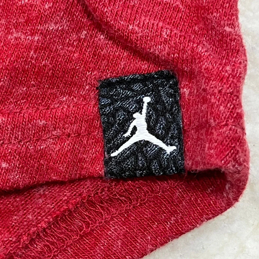 Jordan T-Shirt Mens XLT Red 834528-687 3/4 Sleeve Raglan Jumpman Heathered Tee